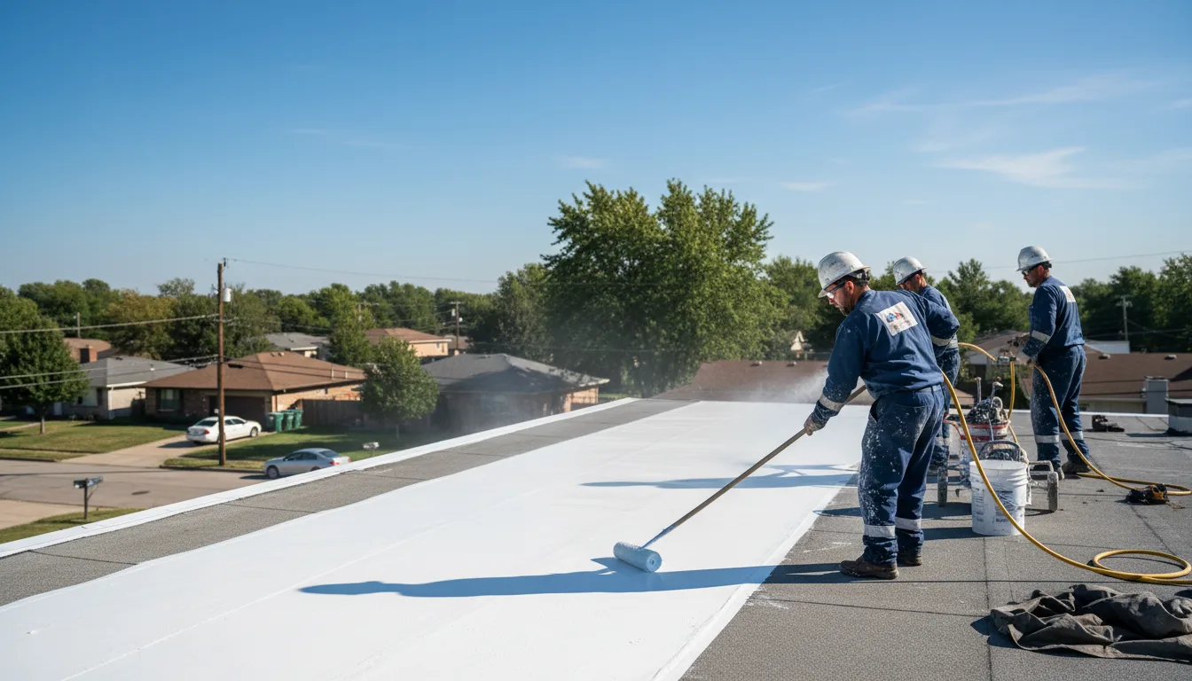 Commercial roof coating in Woodstock, CT near me